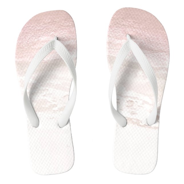 PixDezines Shoreline Blush Pink Jandals (Footbed)