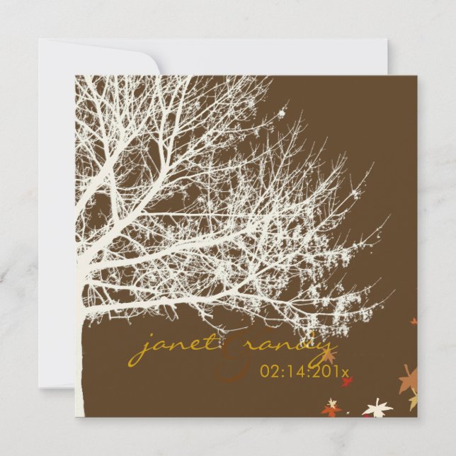 PixDezines snow birds/winter/diy background colour Invitation (Front)