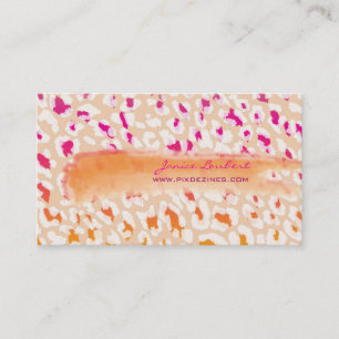 PixDezines snow leopard/DIY background colour Business Card