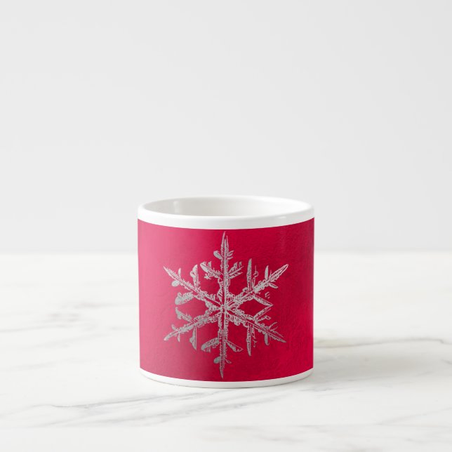 PixDezines Snowflake, Christmas Espresso Cup (Front)