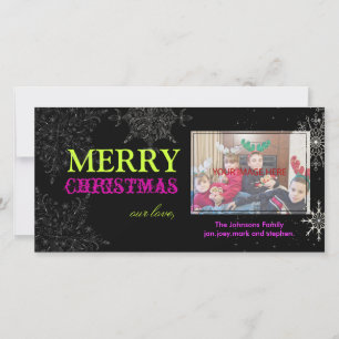 PixDezines Snowflakes, christmas, DIY colours.. Holiday Card