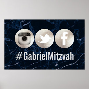 PixDezines Social Media Hashtag, Party Poster