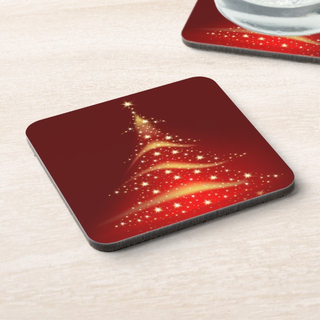 PixDezines Sparkling Christmas Tree Coaster (Left Side)