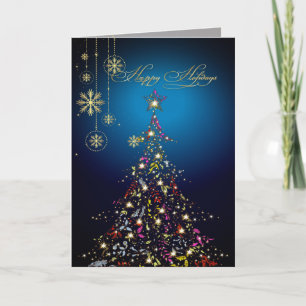 PixDezines Sparkling Christmas Tree DIY colour... Holiday Card