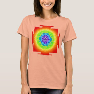 PixDezines Sri Yantra/Orange T-Shirt