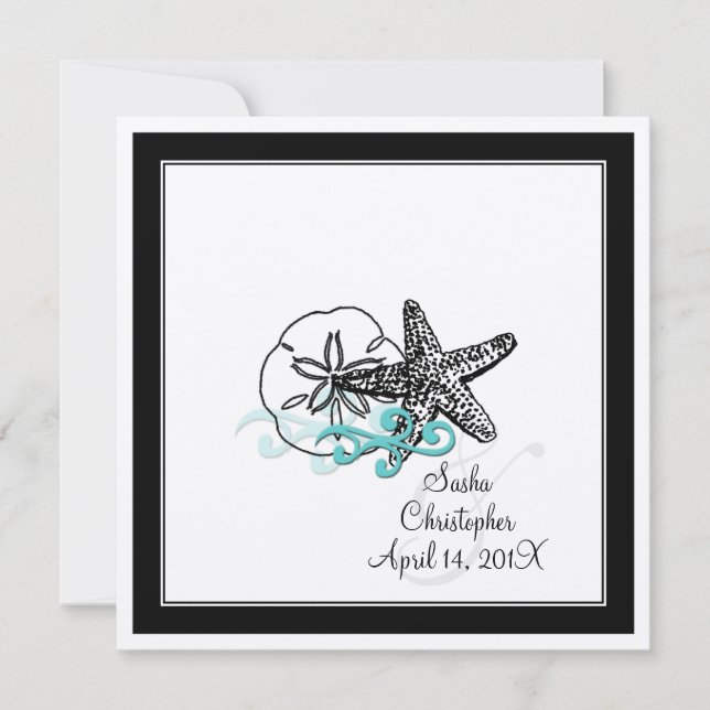 PixDezines Starfish, Wedding Invitations (Front)