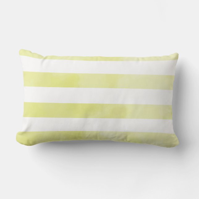 PixDezines stripes/digital watercolor affects Lumbar Cushion (Front)