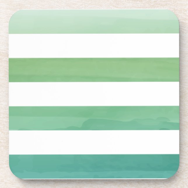 PixDezines stripes/digital watercolor Coaster (Front)