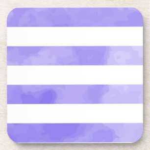 PixDezines stripes/digital watercolor Coaster