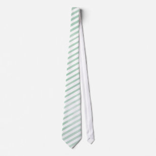 PixDezines stripes mint green digital watercolor Tie