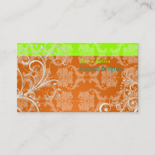 PixDezines Stylish Pear Swirls Business Card