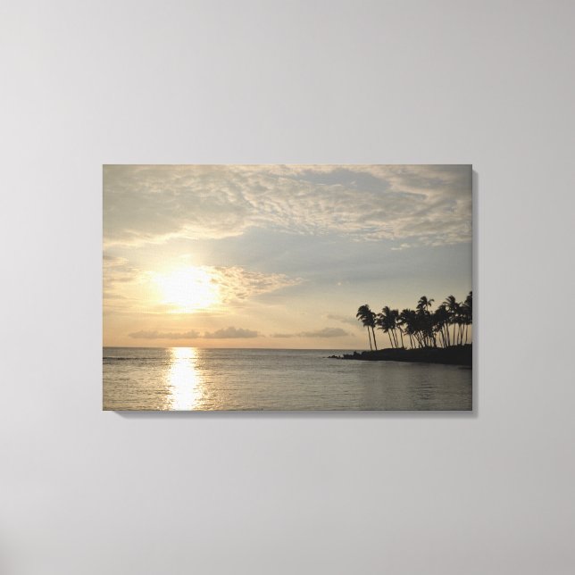 PixDezines Sunset at Waikiki Canvas Print (Front)
