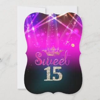 PixDezines Sweet 15, Laser Lights/Neon Lights Invitation