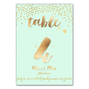 PixDezines table 4/gold sprinkles/DIY colour/mint Number