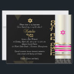 PixDezines Tallit/Star of David/DIY background<br><div class="desc">PixDezines faux silk tallit bat mitzvah.. trimmed with faux gold, silver, copper and hot pink .. drapes over your invite.. background is of course, customisable, as well as the fonts and its colours. The tallit has silver, gold, copper and pink. Please send us an email for your hebrew name and...</div>
