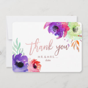 PixDezines Thank You/Floral/Watercolor/Roses You Card