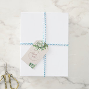PixDezines Thank You, Palm Fronds Gift Tags