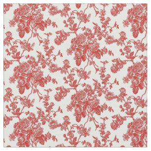 PixDezines toile red roses/DIY background colour Fabric