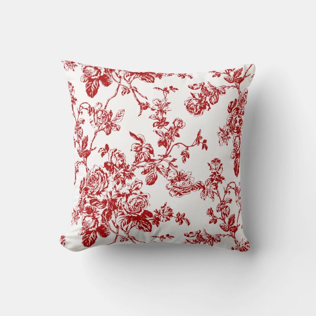PixDezines toile/roses/vector/diy background Cushion (Front)