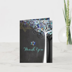 PixDezines tree of life/thank you/chalkboard Thank You Card