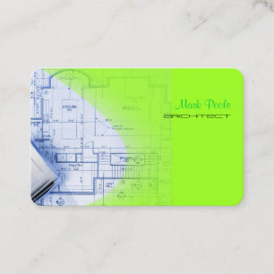 PixDezines Trendy Architect Electric Green Business Card