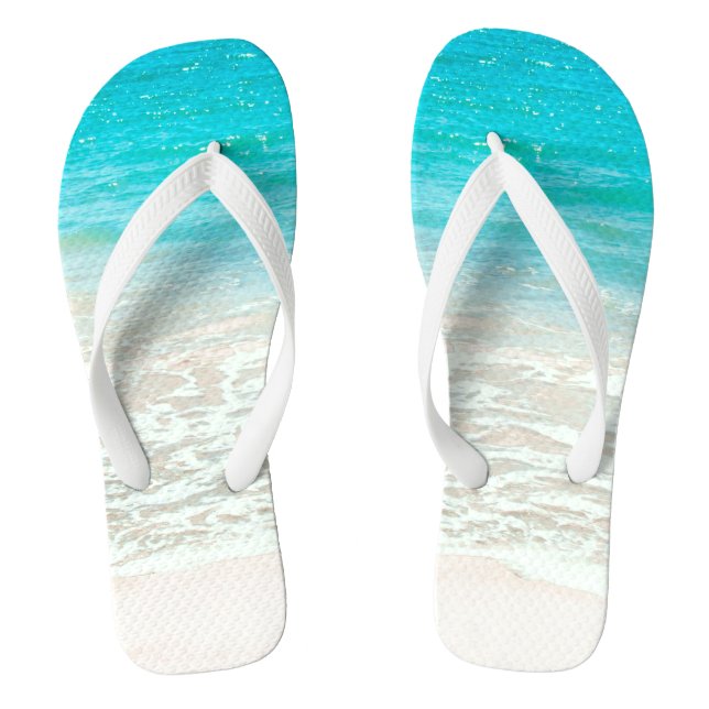 PixDezines Tropical Beach Jandals (Footbed)