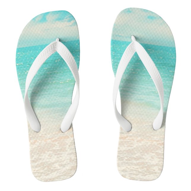 PixDezines Tropical Beach Jandals (Footbed)