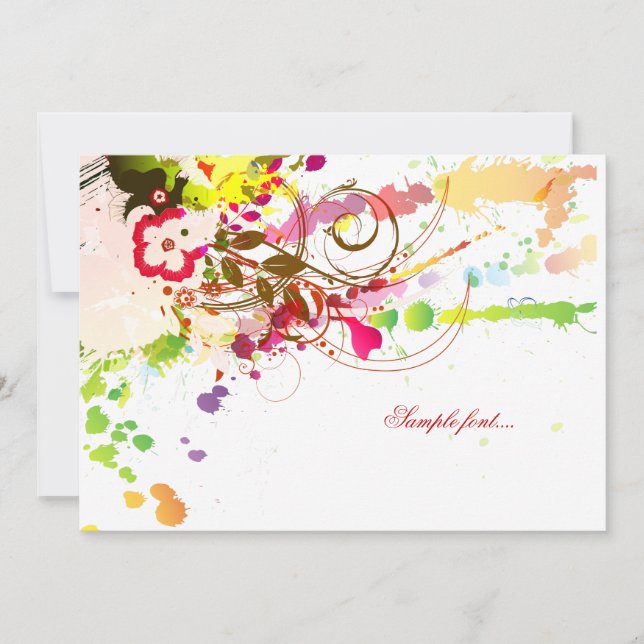 PixDezines tropical passion/diy background colour Invitation (Front)