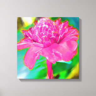 PixDezines Tropical Torch Ginger Canvas Print