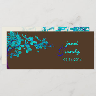 PixDezines TURQUOISE ORCHIDS/RENANTHERA/DIY colour Invitation