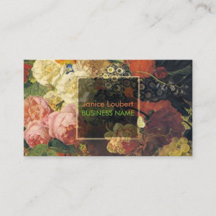 PixDezines Van Dael Vintage Floral Still Life Business Card