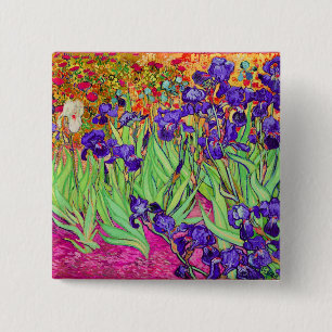 PixDezines van gogh iris/st. remy 15 Cm Square Badge
