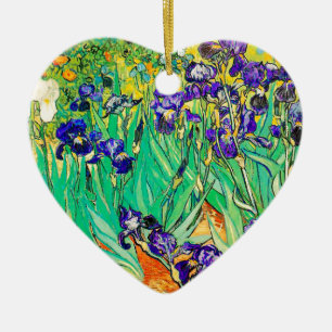 PixDezines van gogh iris/st. remy Ceramic Tree Decoration