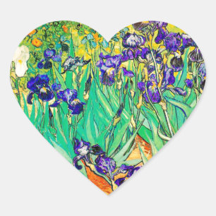 PixDezines van gogh iris/st. remy Heart Sticker