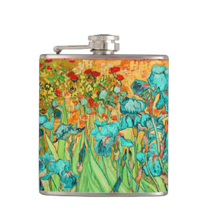 PixDezines van gogh iris/st. remy Hip Flask