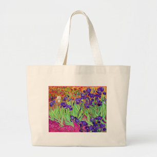 PixDezines van gogh iris/st. remy Large Tote Bag