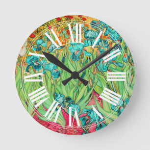 PixDezines van gogh iris/st. remy Round Clock