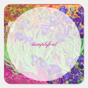 PixDezines van gogh iris/st. remy Square Sticker