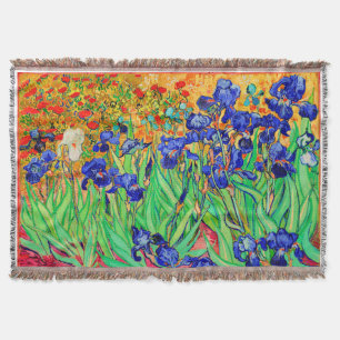 PixDezines van gogh irises/st. remy Throw Blanket