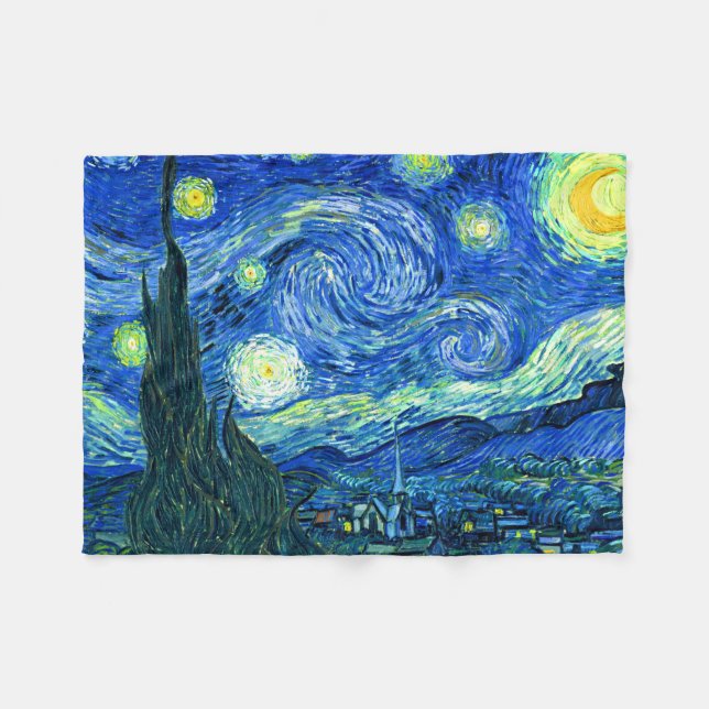 PixDezines van gogh/starry night Fleece Blanket (Front (Horizontal))