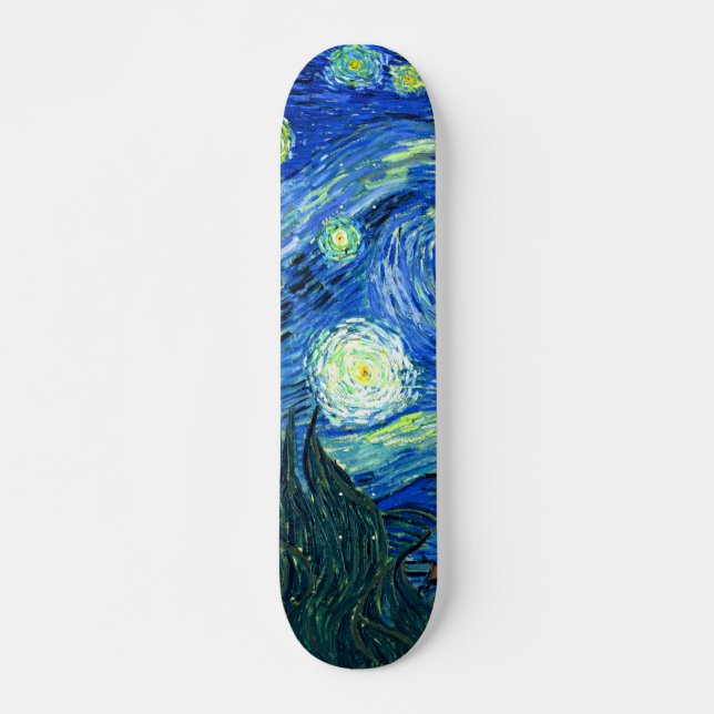 PixDezines van gogh starry night Skateboard (Front)
