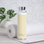 PixDezines Vanilla Cream DIY Colour Water Bottle<br><div class="desc">PixDezines water bottle,  vanilla cream yellow - DIY Colour customise it with your favourite font.  Copyright © 2022 PixDezines™. All rights reserved.</div>