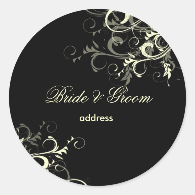 PixDezines vanilla swirls/diy background colour Classic Round Sticker (Front)