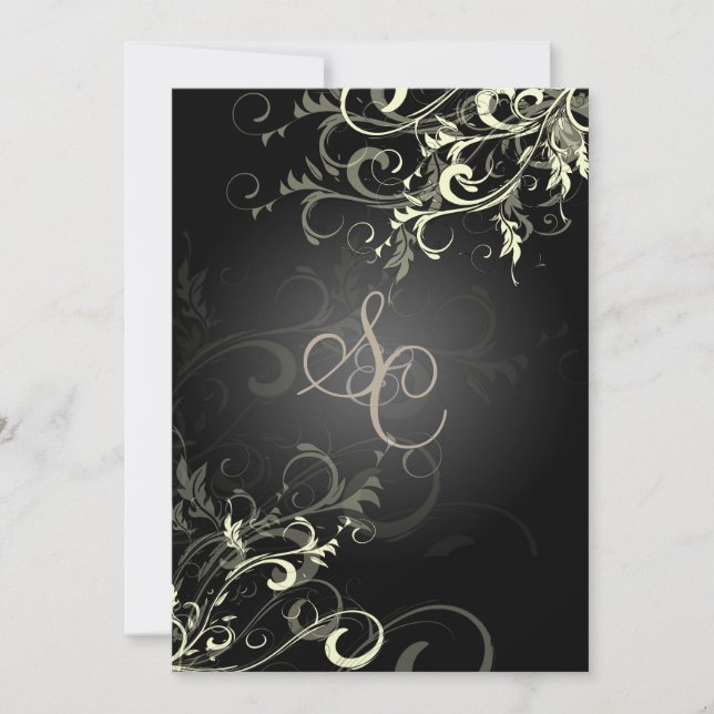 PixDezines vanilla swirls/diy background colour Invitation (Front)