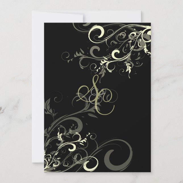 PixDezines vanilla swirls/diy background colour Invitation (Front)