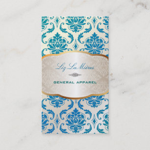 PixDezines vendome damask/peacock colour Business Card