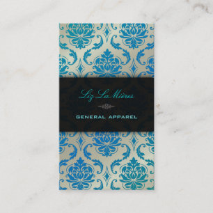 PixDezines vendome damask/peacock colour Business Card