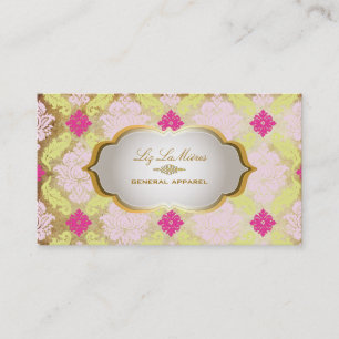 PixDezines venezia damask/faux parchment Business Card