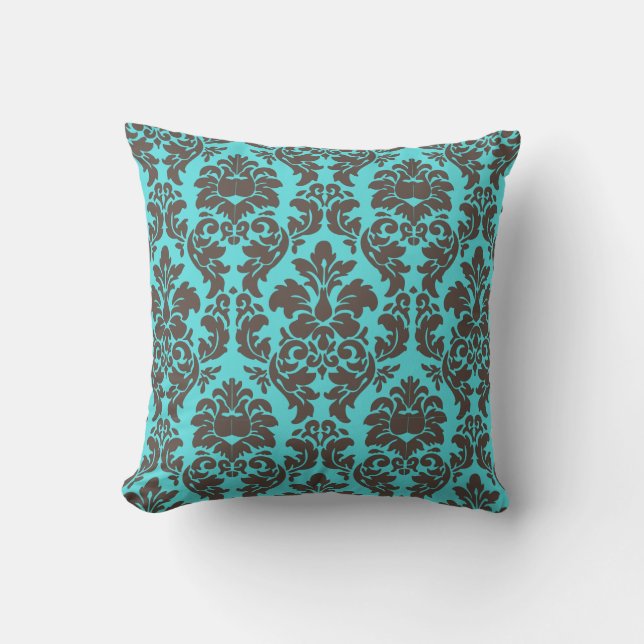PixDezines versailles damask/diy background colour Cushion (Front)