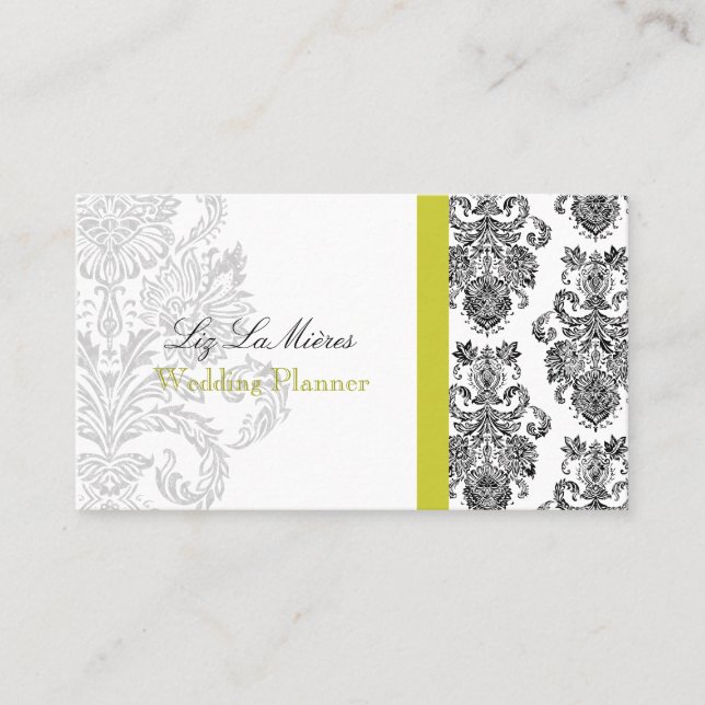 PixDezines Victorian Damask/DIY colours Business Card (Front)